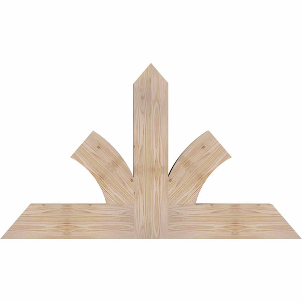 Ekena Millwork Richland Smooth Timber Gable Bracket, Douglas Fir, 48"W x 28"H x 3 1/2"D x 5 1/2"F, 14/12 Pitch GBW048X28X0406RIC00SDF - main